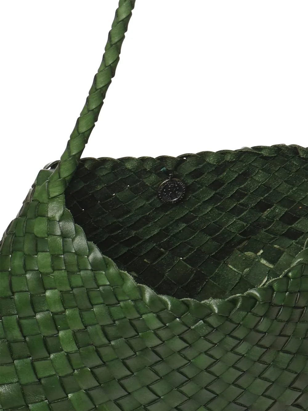 Dragon Diffusion Rosanna Woven Shoulder Bag In Green