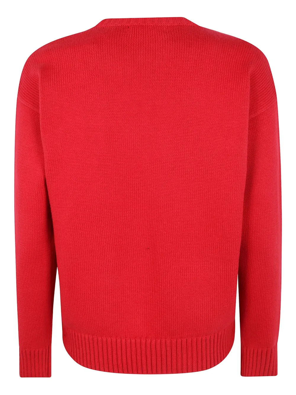 Ralph Lauren Intarsia-knit Foxhound Cotton Sweater In Red