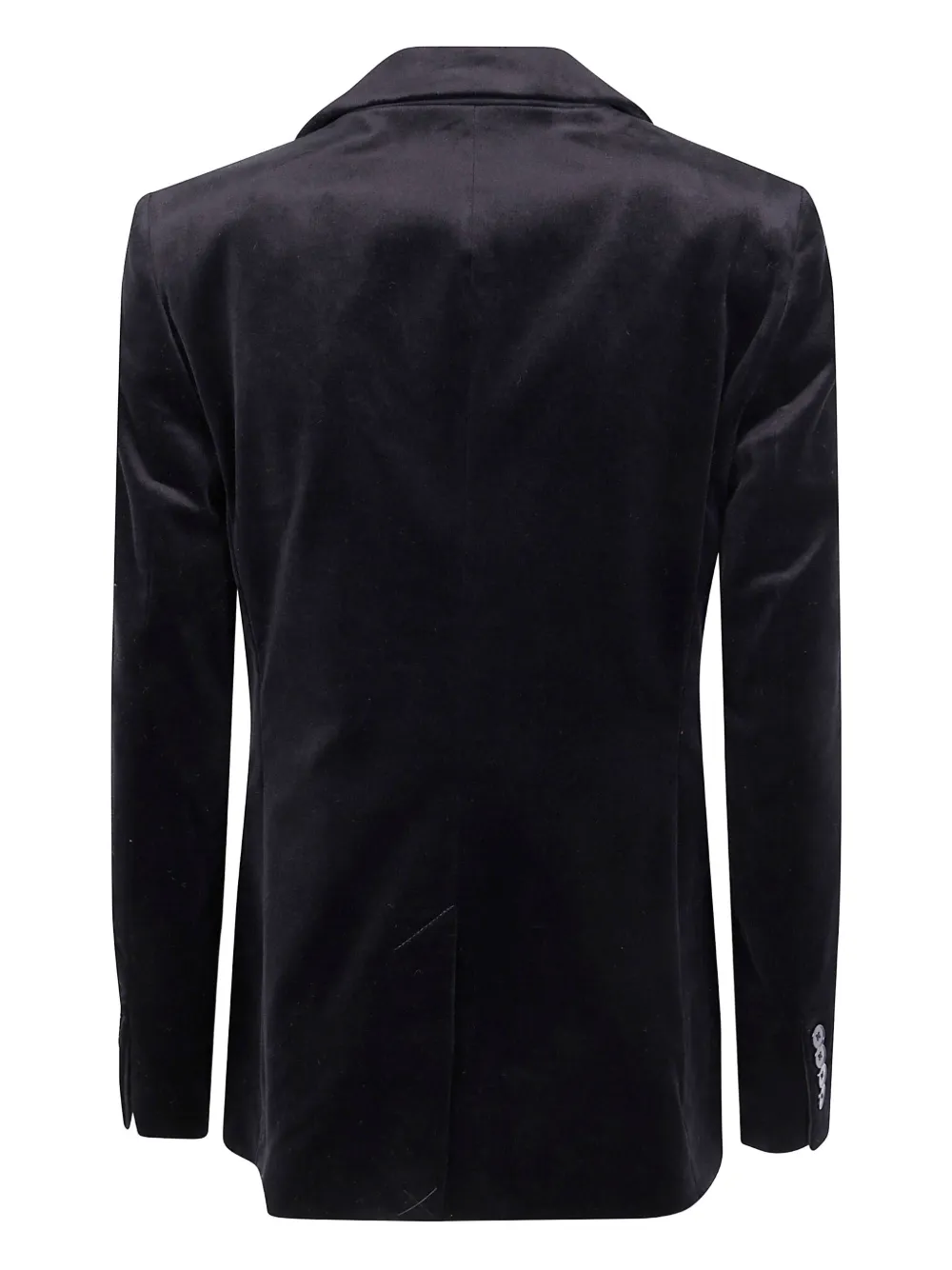 Ralph Lauren Velvet Single-breasted Blazer In Blue