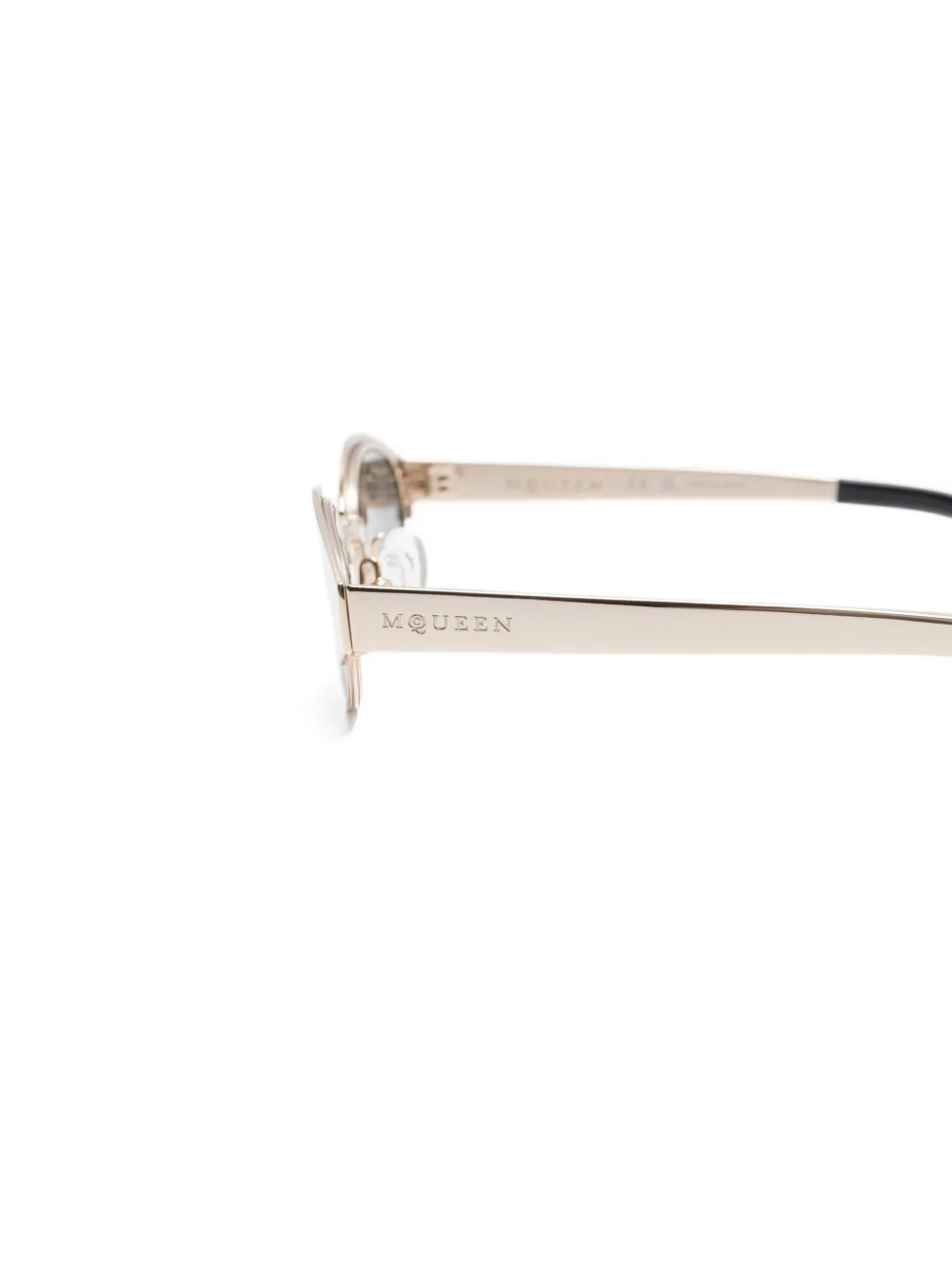 Alexander Mcqueen Oval-frame Sunglasses In White