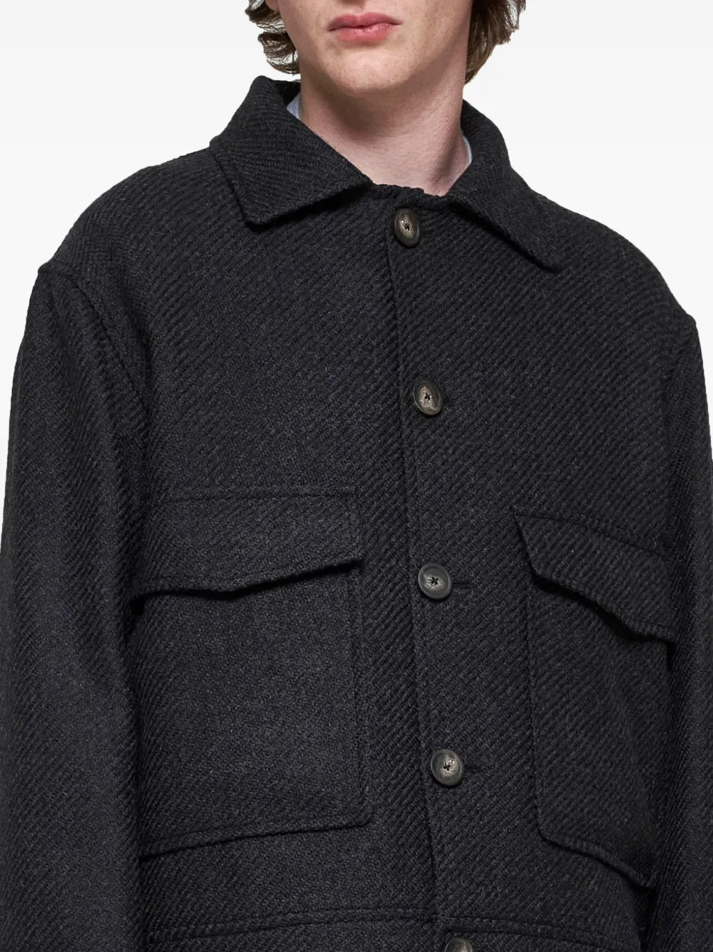 Tagliatore Jack met klepzak en textuur Grijs