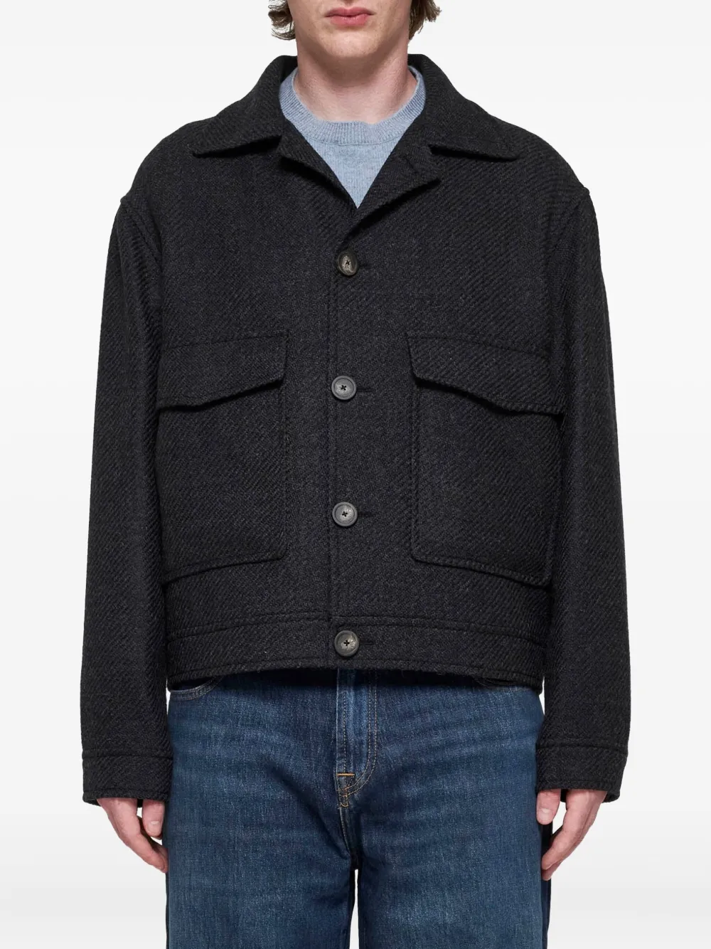 Tagliatore Jack met klepzak en textuur Grijs