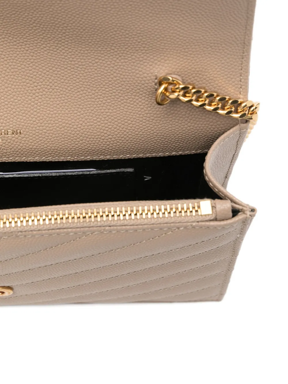 Saint Laurent Cassandre Envelope Shoulder Bag In Neutral