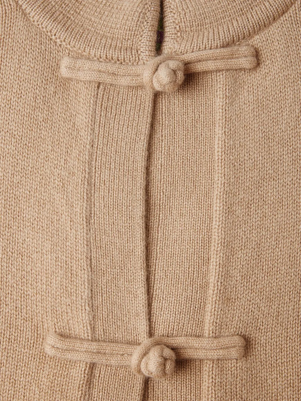  Shanghai Tang Knot Button Cardigan - Neutrals 
