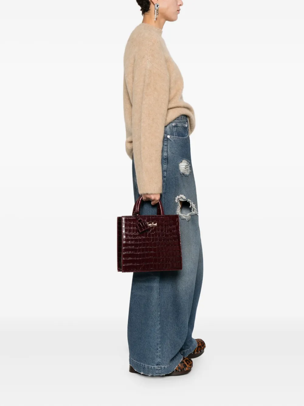 MC2 Saint Barth leather tote bag - Rood