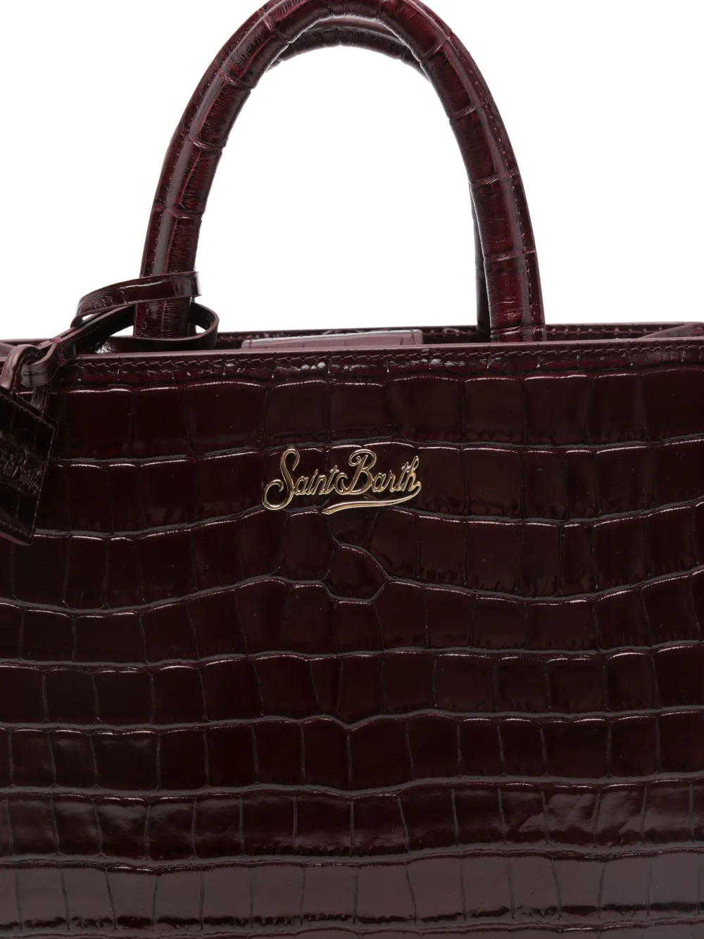 Mc2 Saint Barth Leather Tote Bag In Red