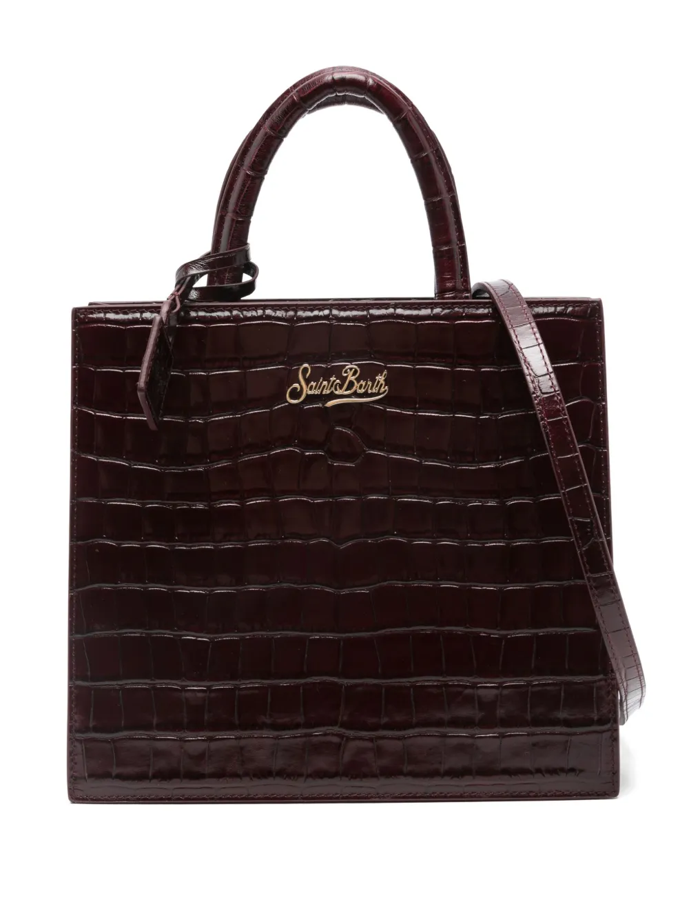 Mc2 Saint Barth Leather Tote Bag In Red