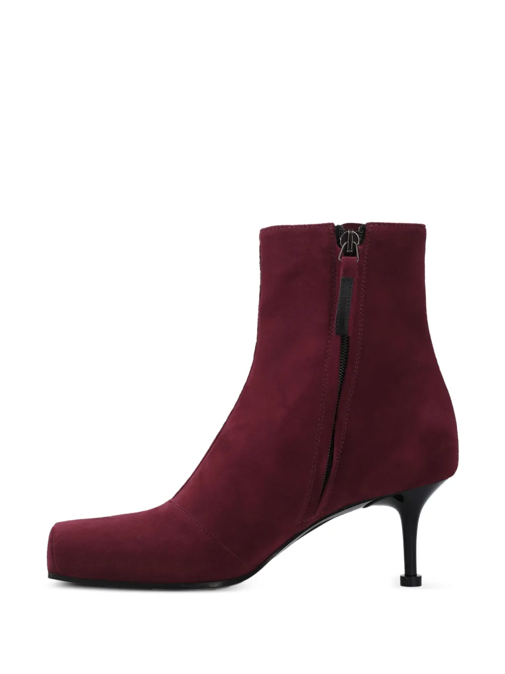 Premiata 100 mm stiletto laarzen met puntige neus Rood
