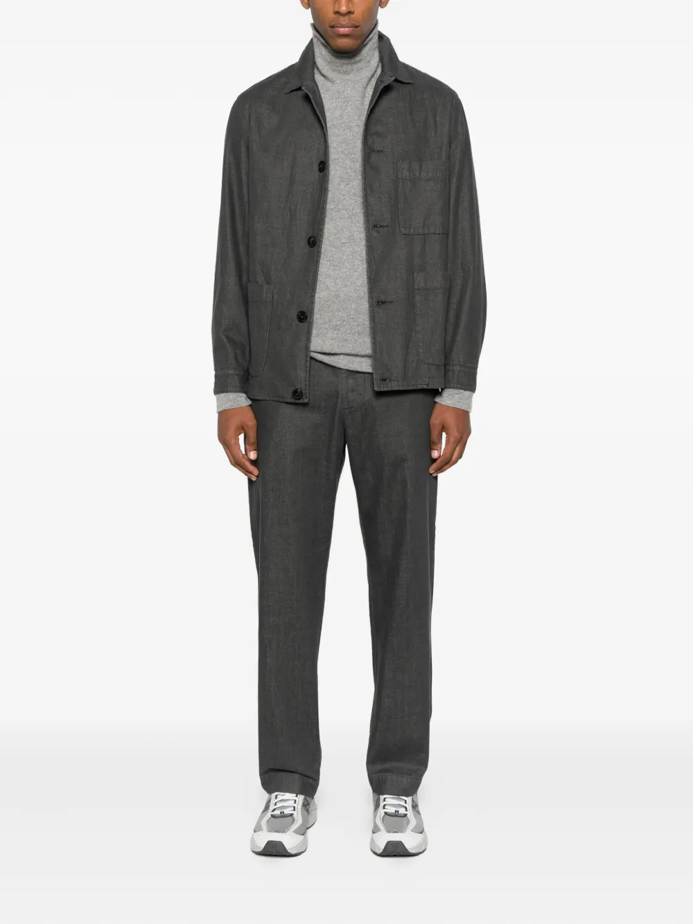 Original vintage style Broek met knopen - Grijs