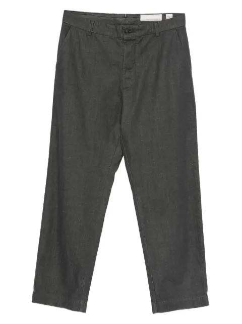 original vintage style pantalones ajustados con botones