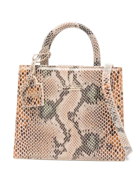 MC2 Saint Barth tote con efecto de piel de serpiente