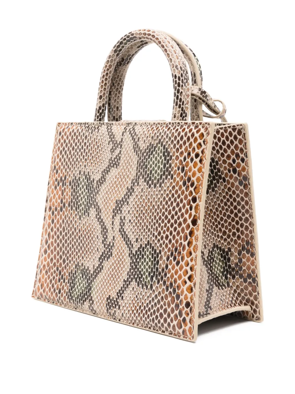 MC2 Saint Barth Shopper met slangen-effect Beige