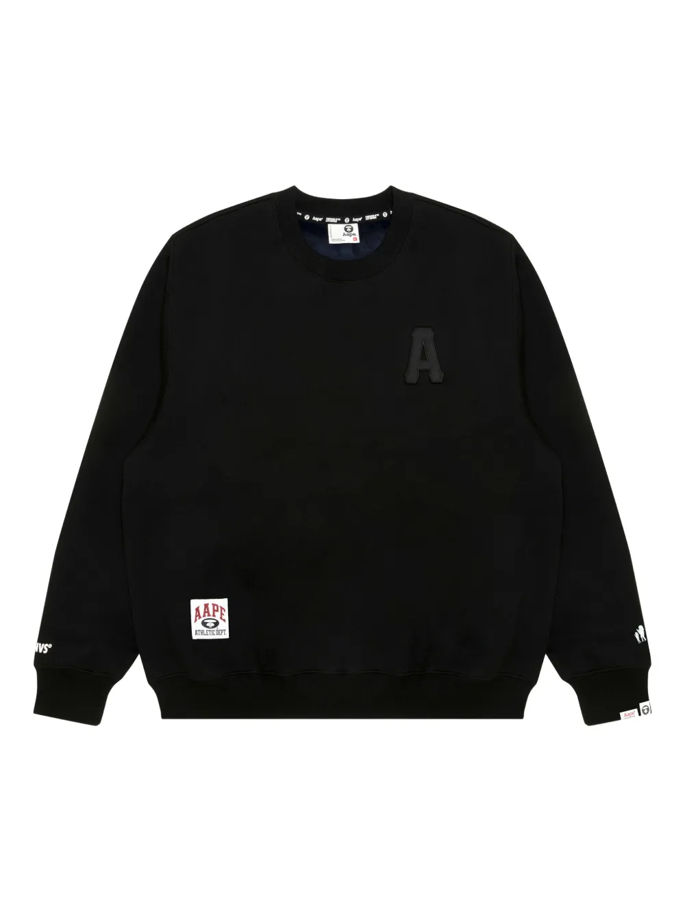 AAPE BY *A BATHING APE® appliqué graphic-print sweatshirt | Black | Image 1