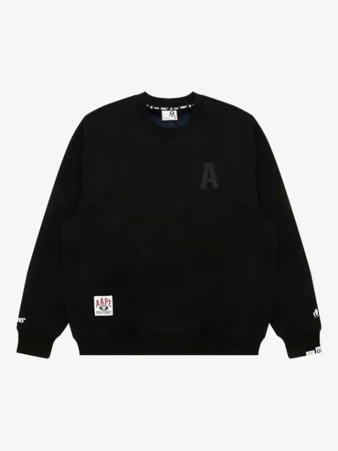 AAPE BY *A BATHING APE® sweatshirt med applikation og grafisk tryk