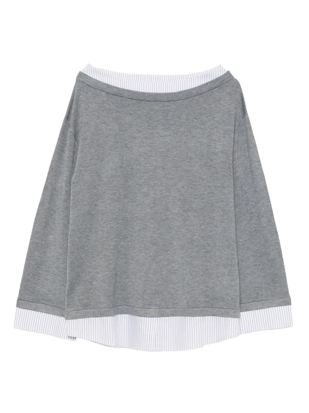 tout a coup haut à design superposé | gris | Image 1