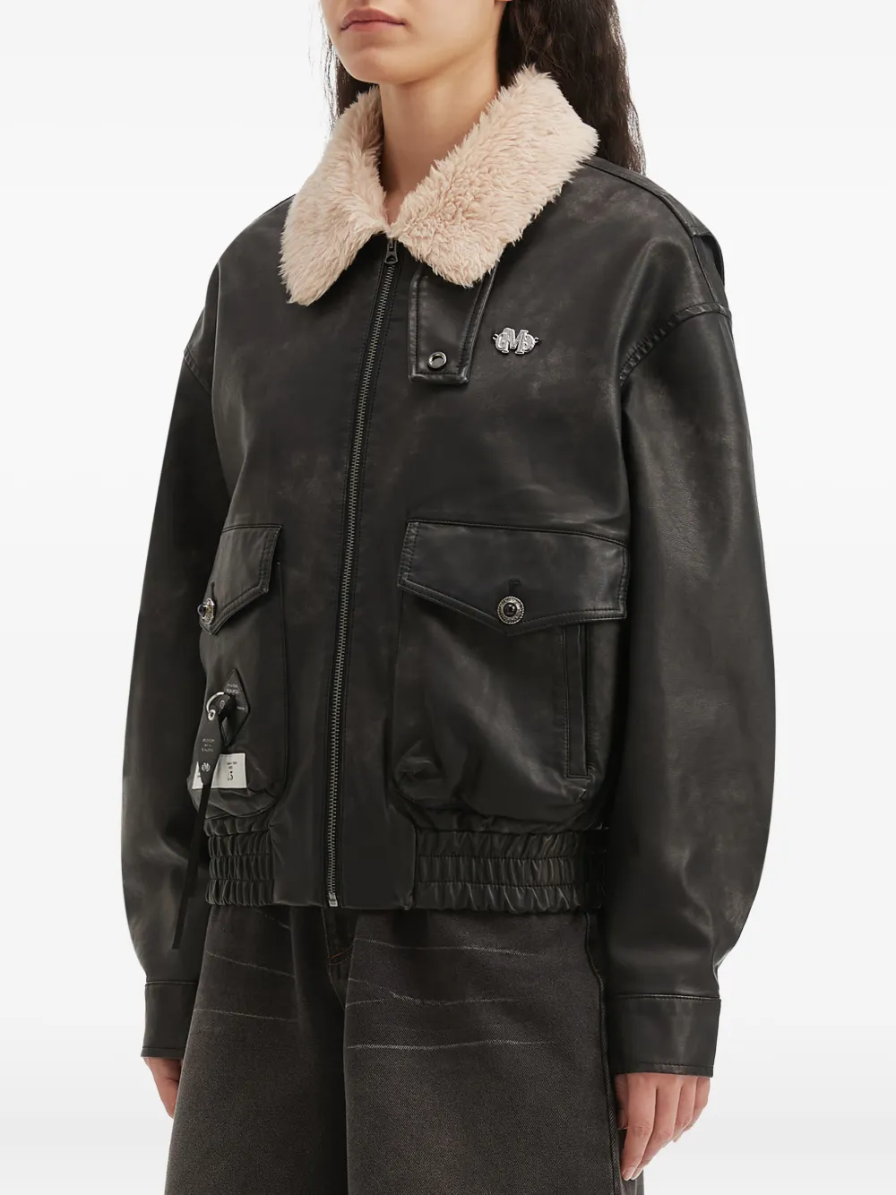 Musium Div. Collar-detail Pocket Jacket In Black