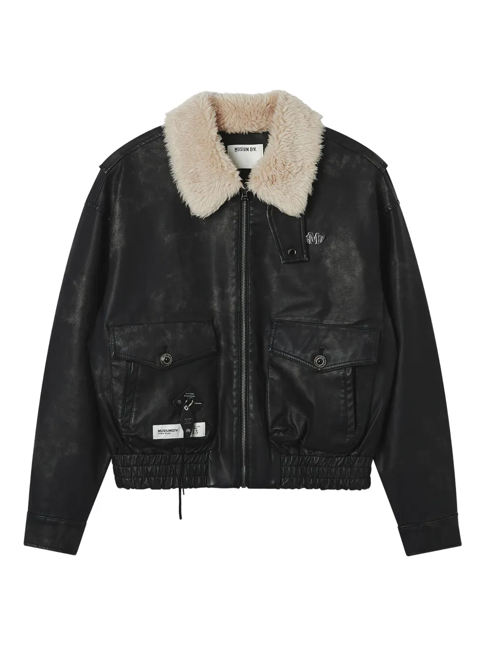 Musium Div. Collar-detail Pocket Jacket In Black