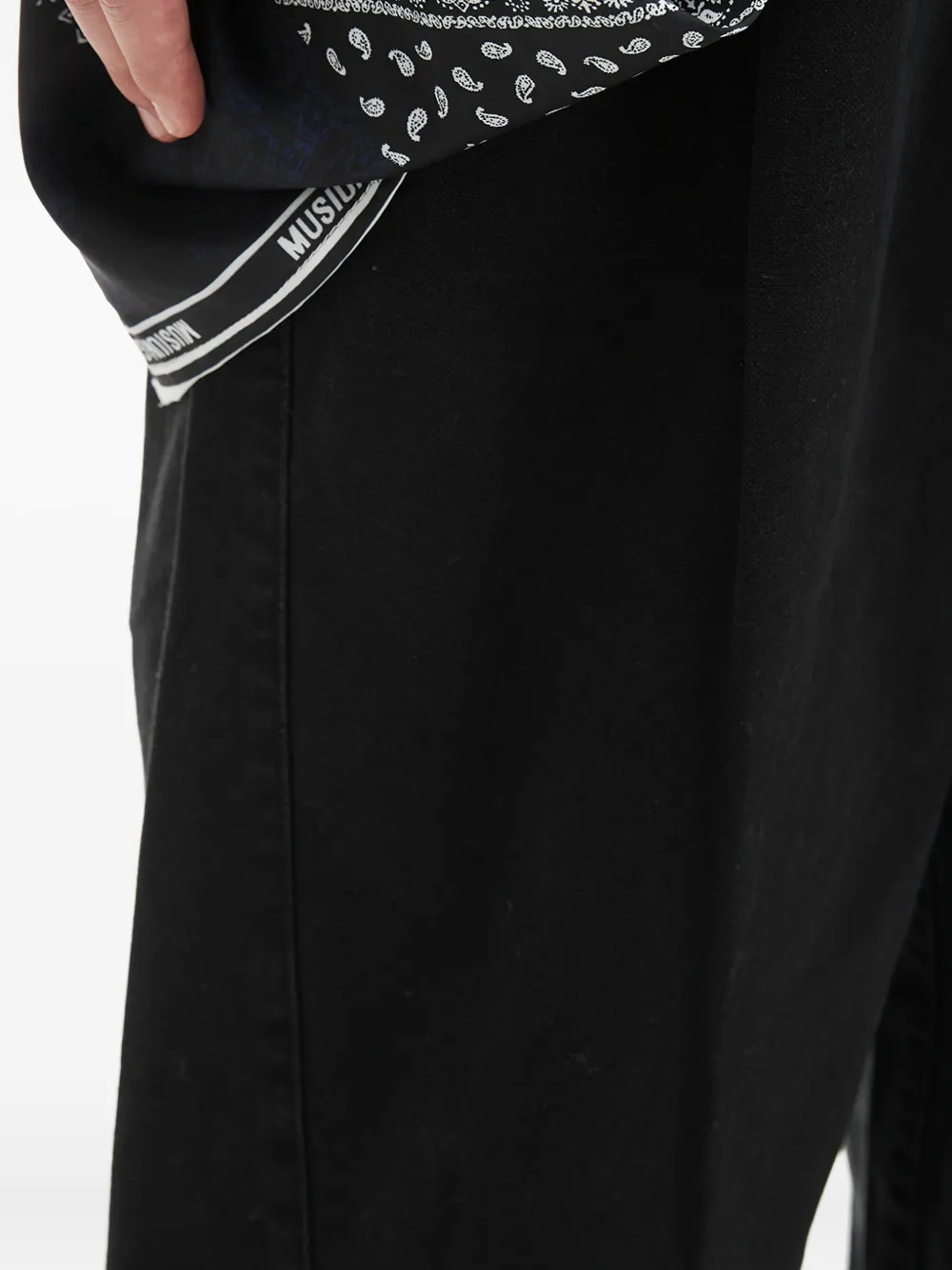 Musium Div. Drawstring Pleated Trousers In Black
