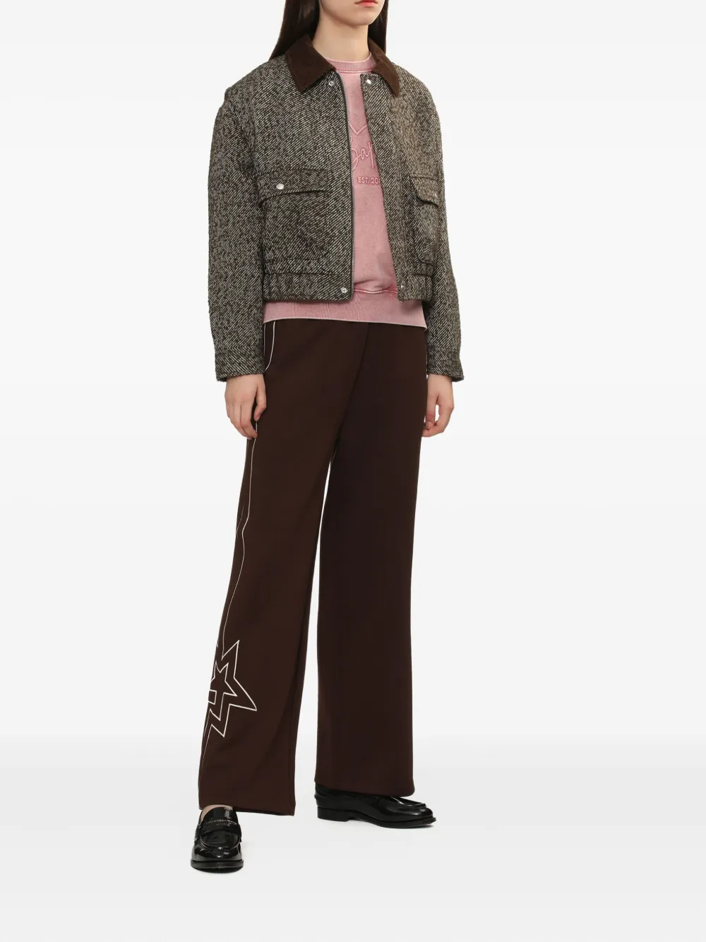 Bapy By *a Bathing Ape® Star Embroidered Sweatshirt In Pink