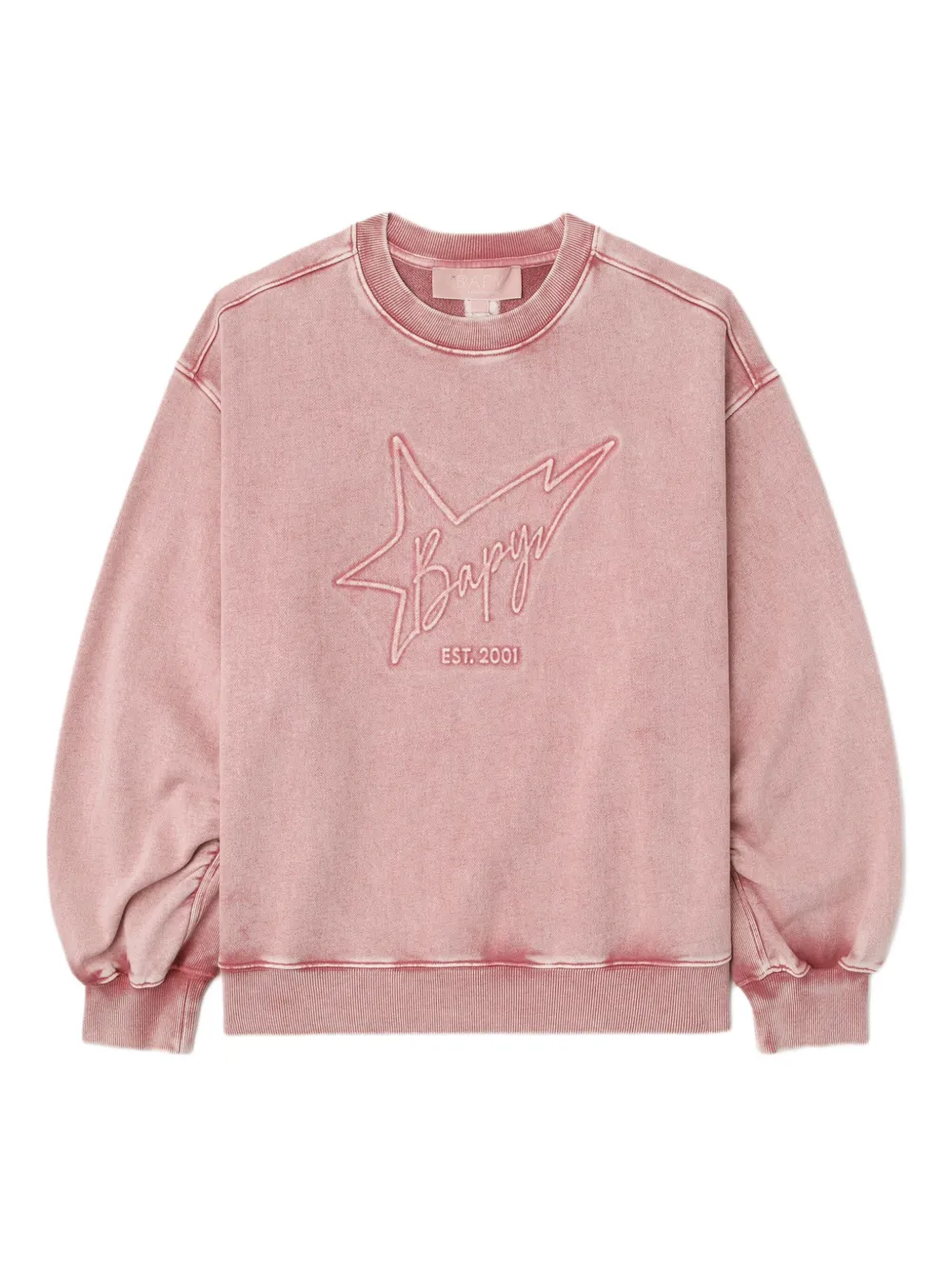 Bapy By *a Bathing Ape® Star Embroidered Sweatshirt In Pink