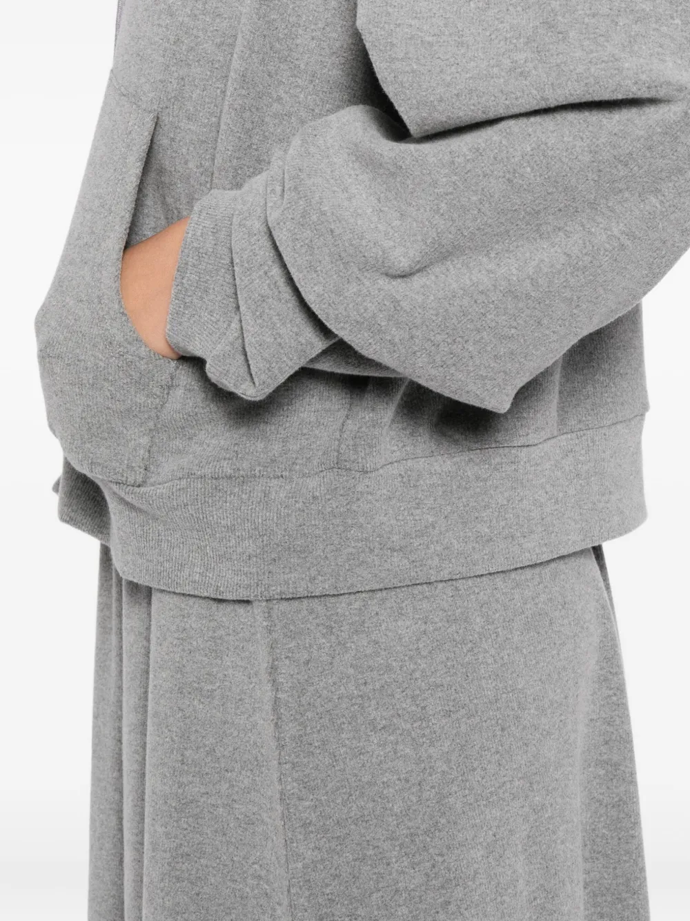 B+ab Zip-up Hoodie And Skirt Set (set Of 2) In Gray
