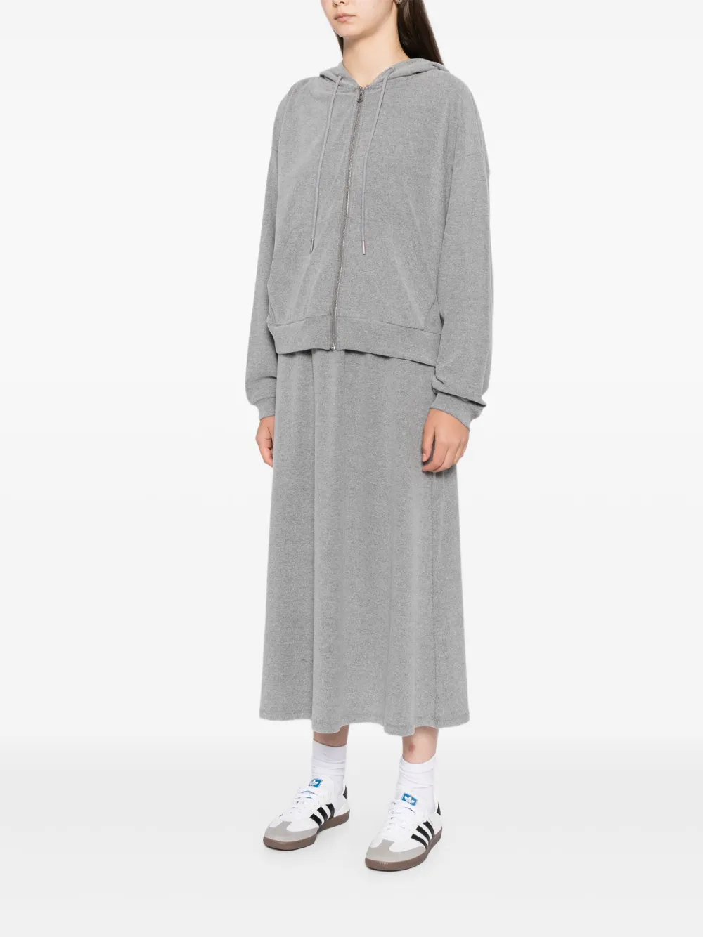 b+ab Rok en hoodie met rits Zwart