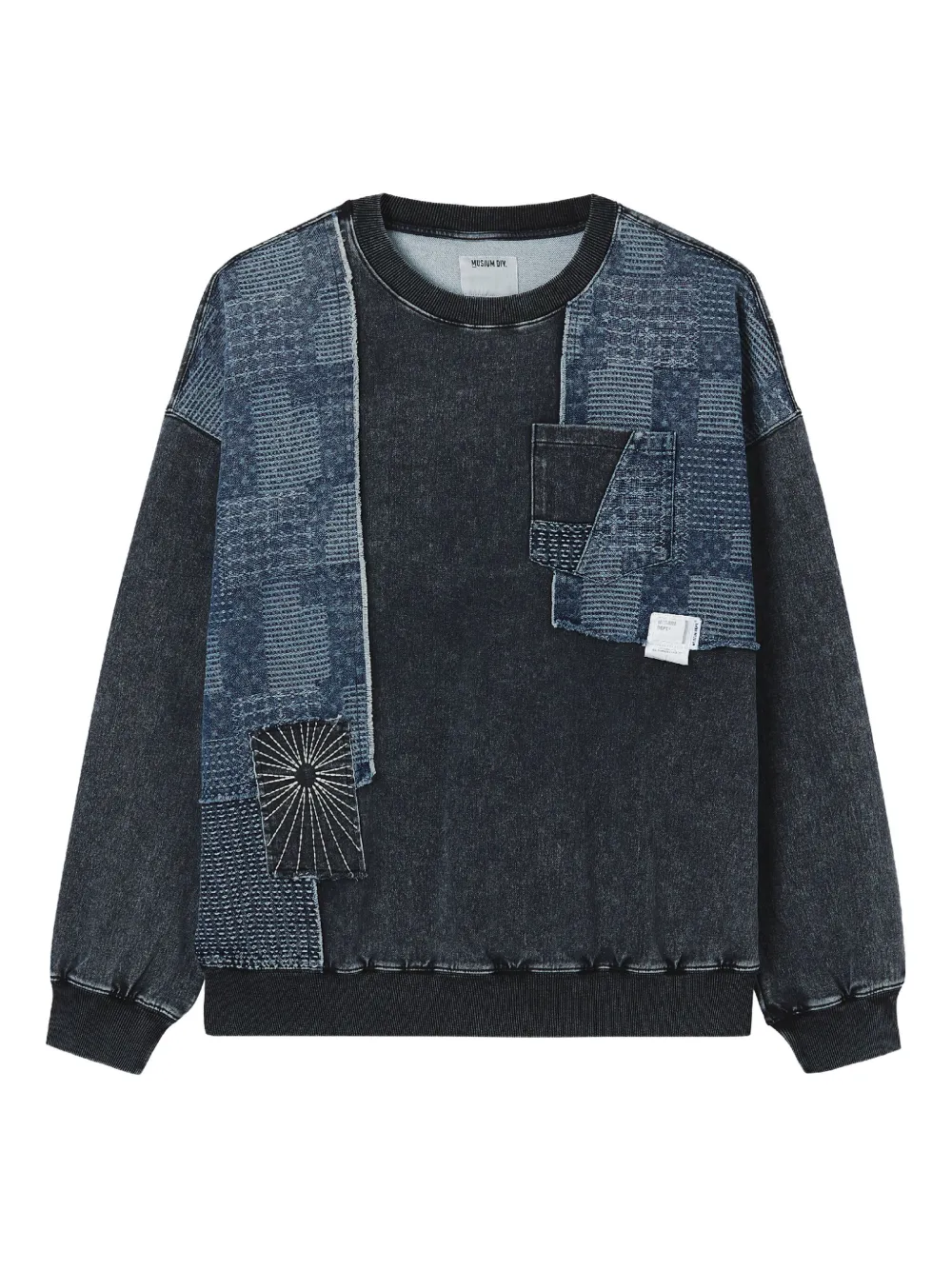 Musium Div. sudadera con bolsillo de parche | negro | Image 1
