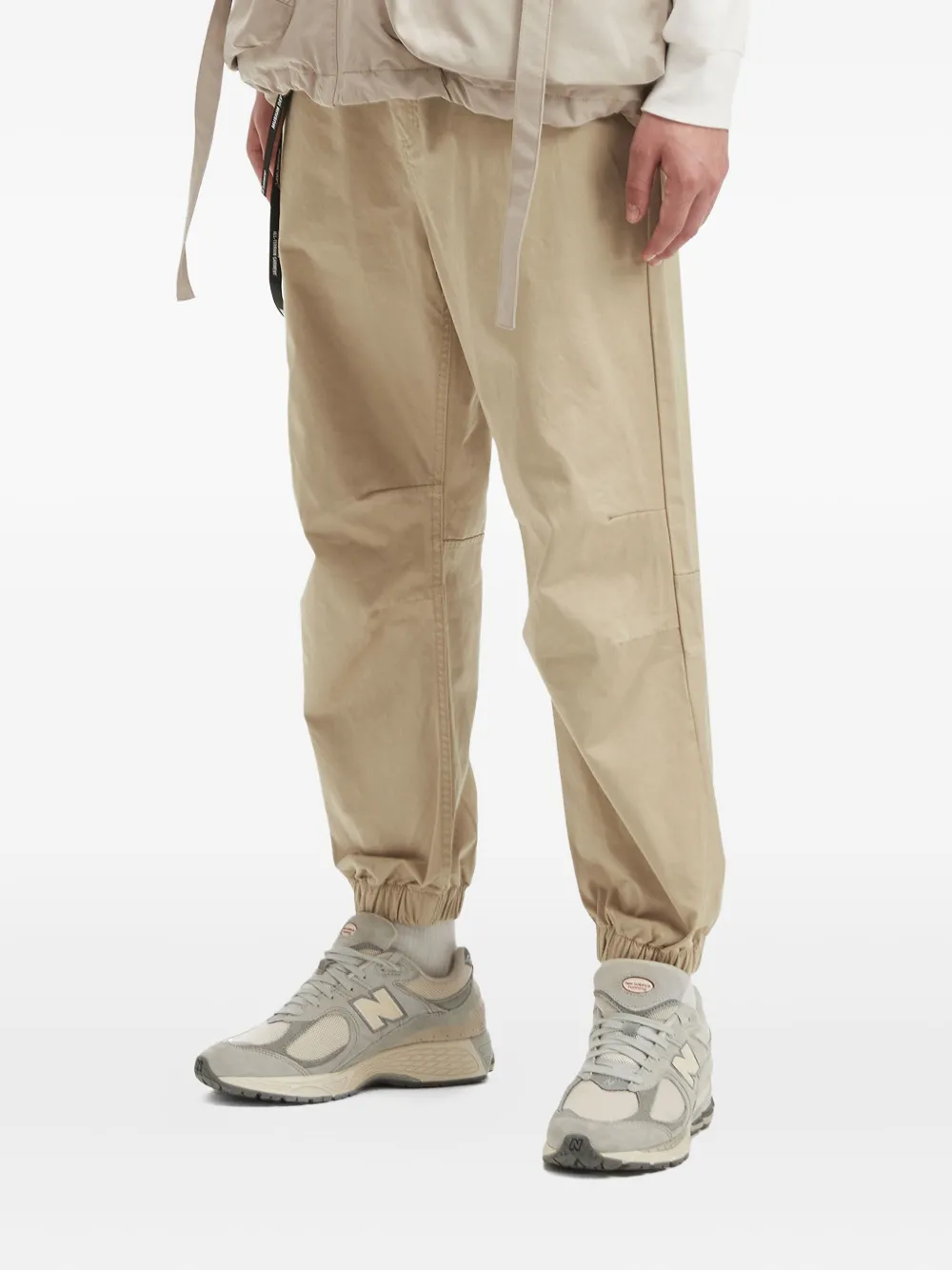 Musium Div. Broek met elastisch trekkoord Beige