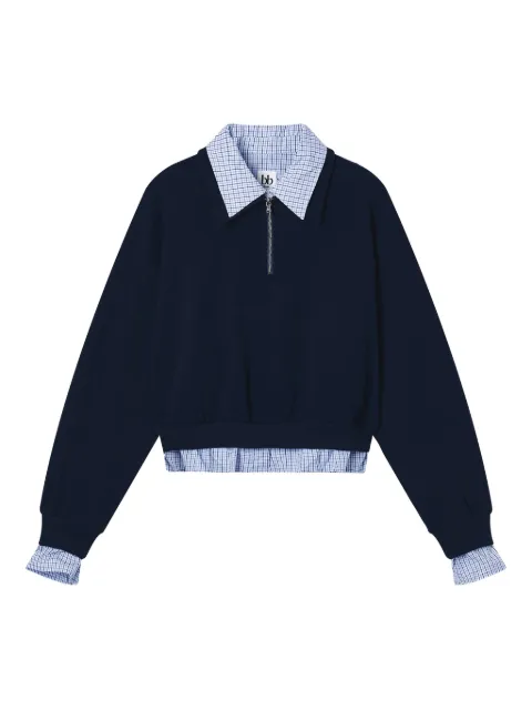 b+ab collared zip top