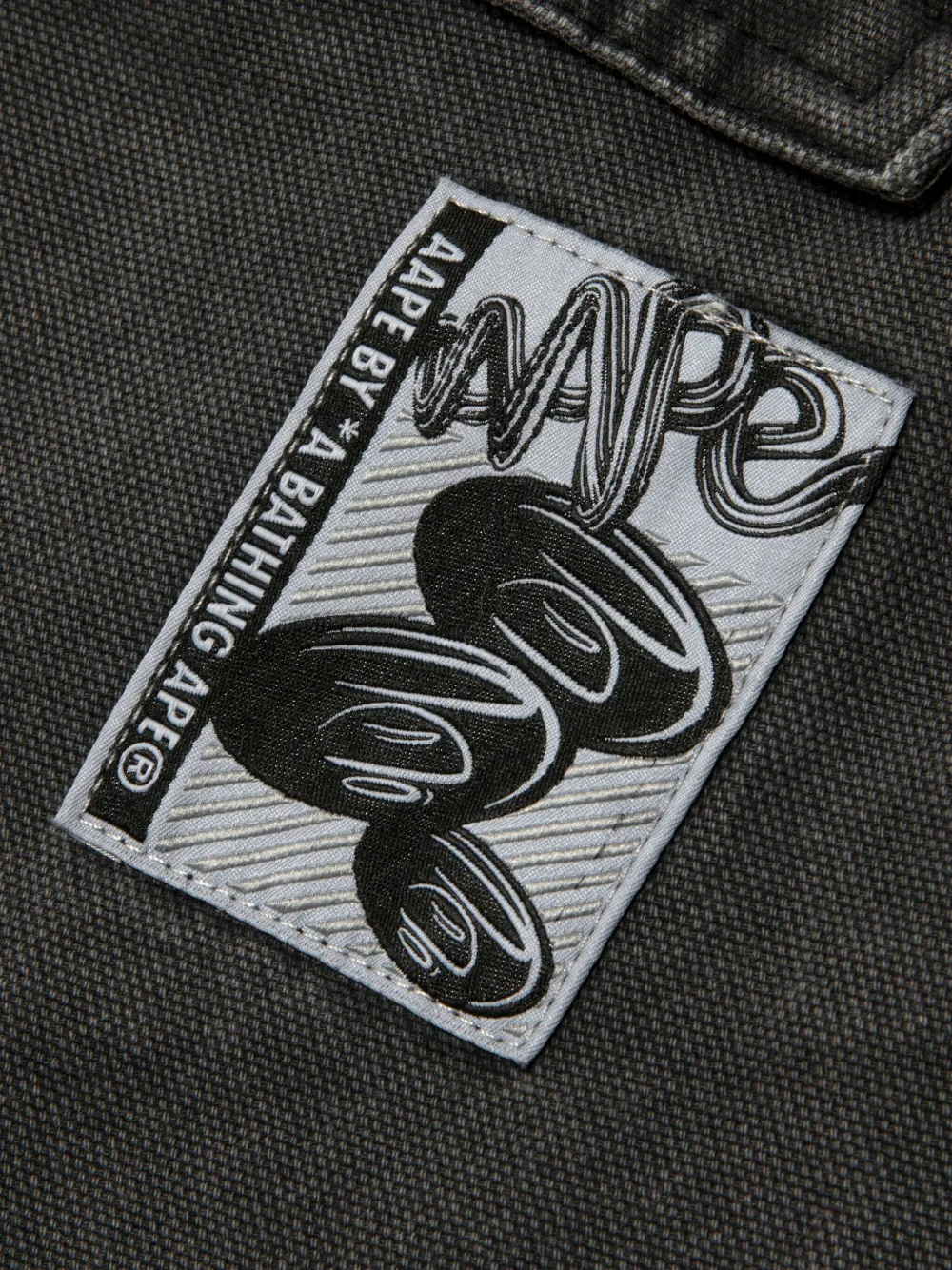 Aape By A Bathing Ape Cargo Patch Trousers In Gray
