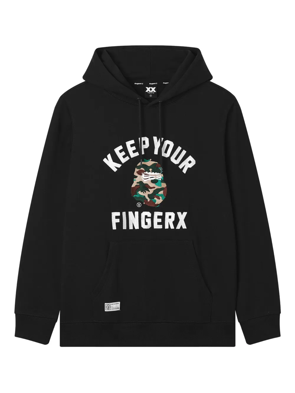 FINGERCROXX sudadera con capucha y bordado | negro | Image 1