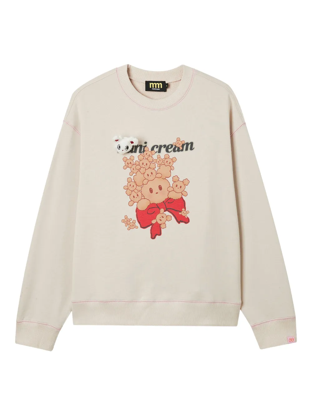 Mini Cream sudadera con aplique gráfico | neutro | Image 1
