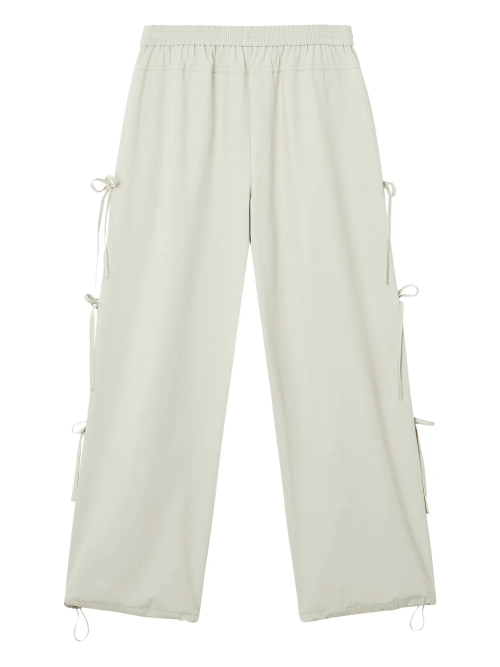 Mini Cream tie-detail trousers - Beige