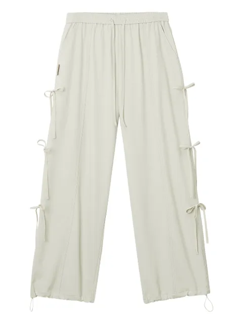 Mini Cream pantalones con detalle de lazo