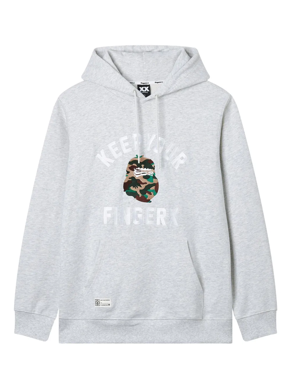 FINGERCROXX camouflage-graphic hoodie | Grey | Image 1
