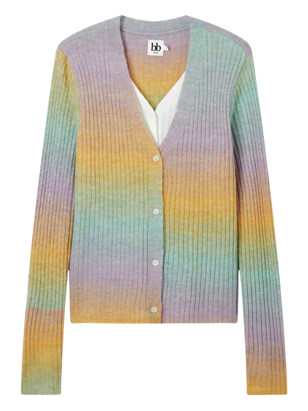 B+ab Ribbed Cardigan In Multi