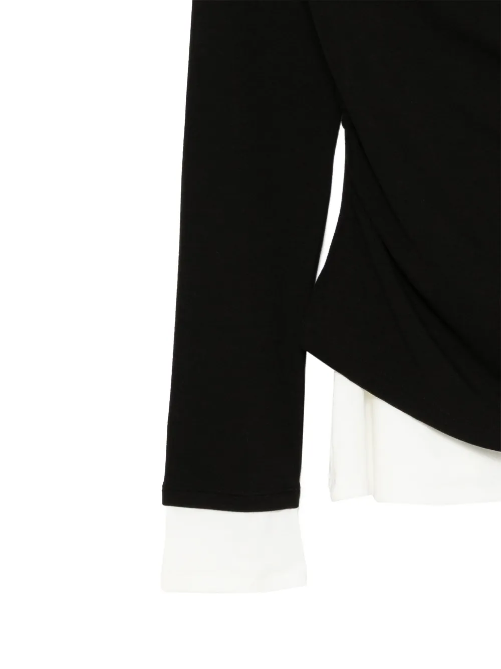 b+ab Gelaagd T-shirt Zwart