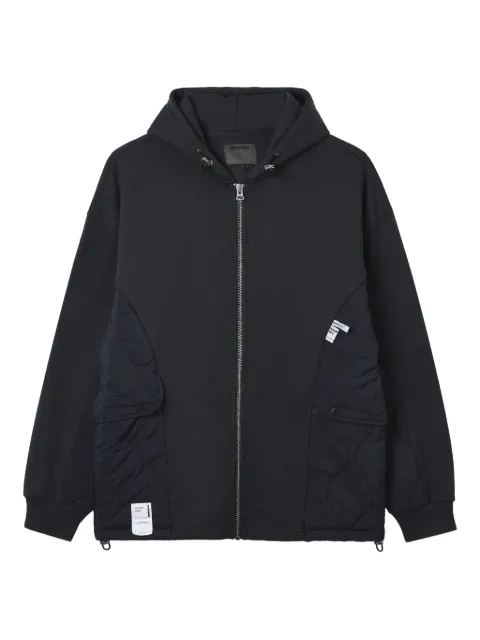 Musium Div. quilted zip-up hoodie