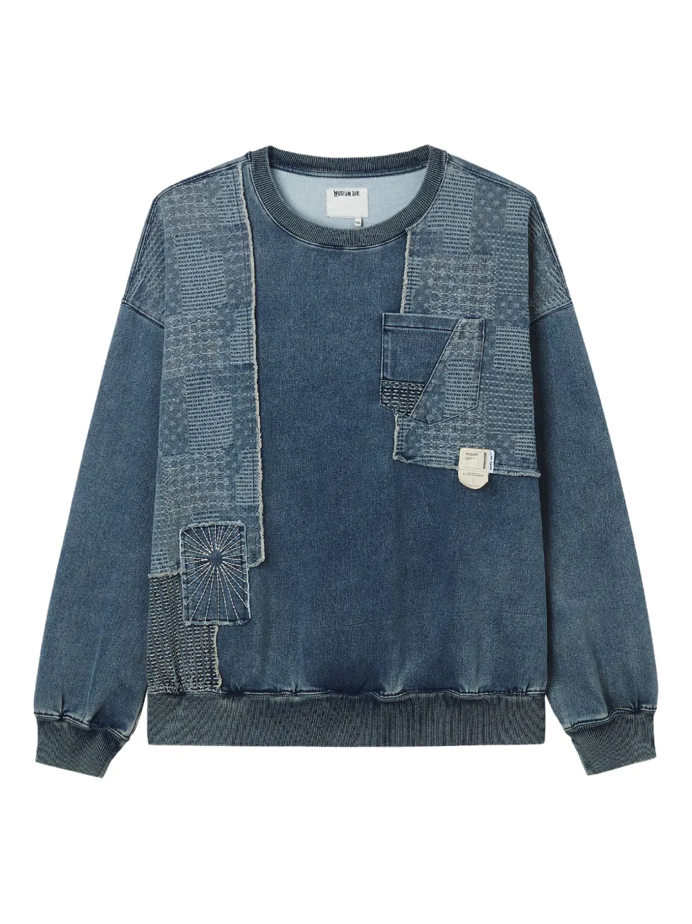 Musium Div. sudadera con bolsillo de parche | azul | Image 1