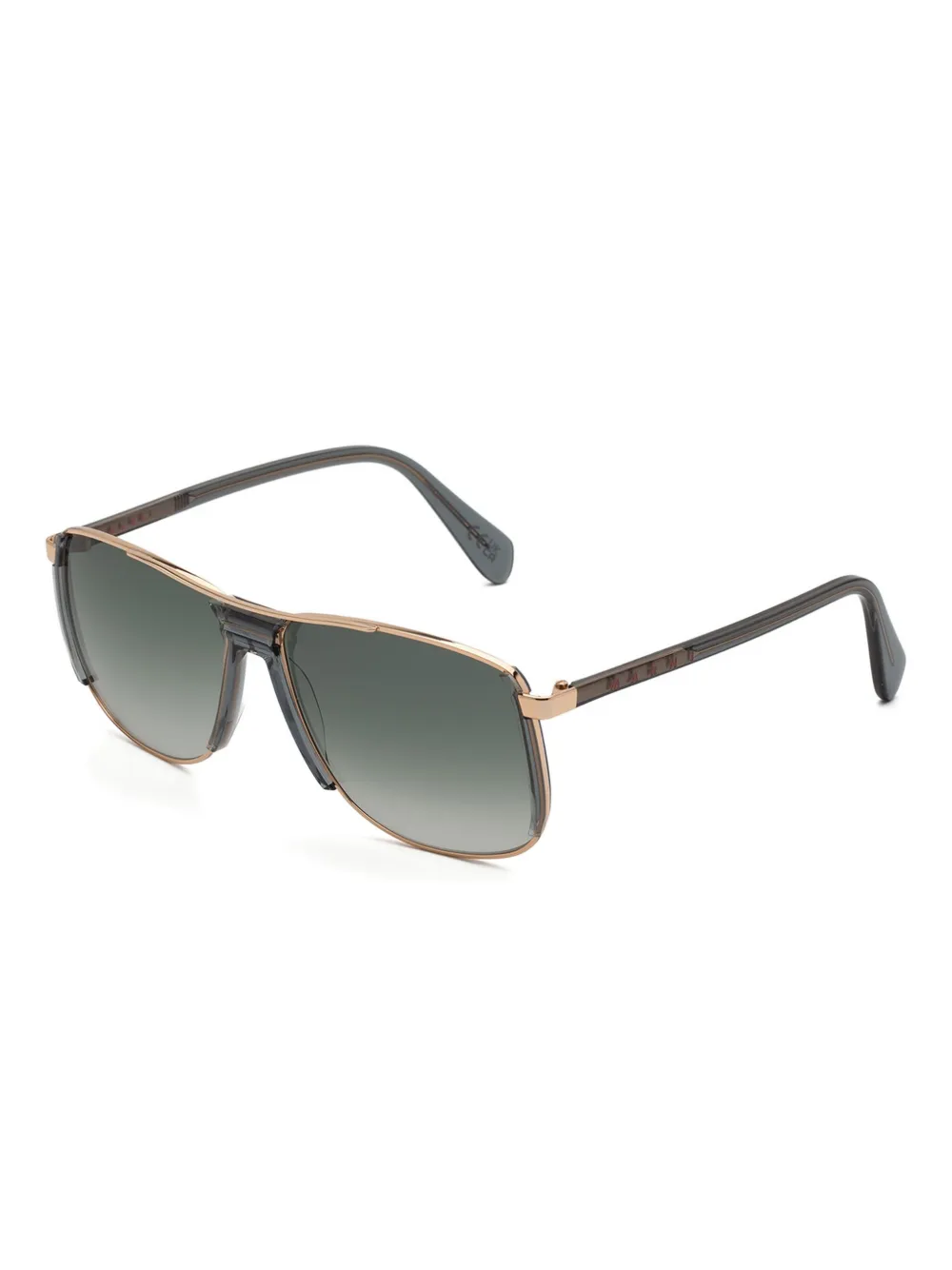 Marni Eyewear Vorluna zonnebril met rechthoekig montuur - Grijs
