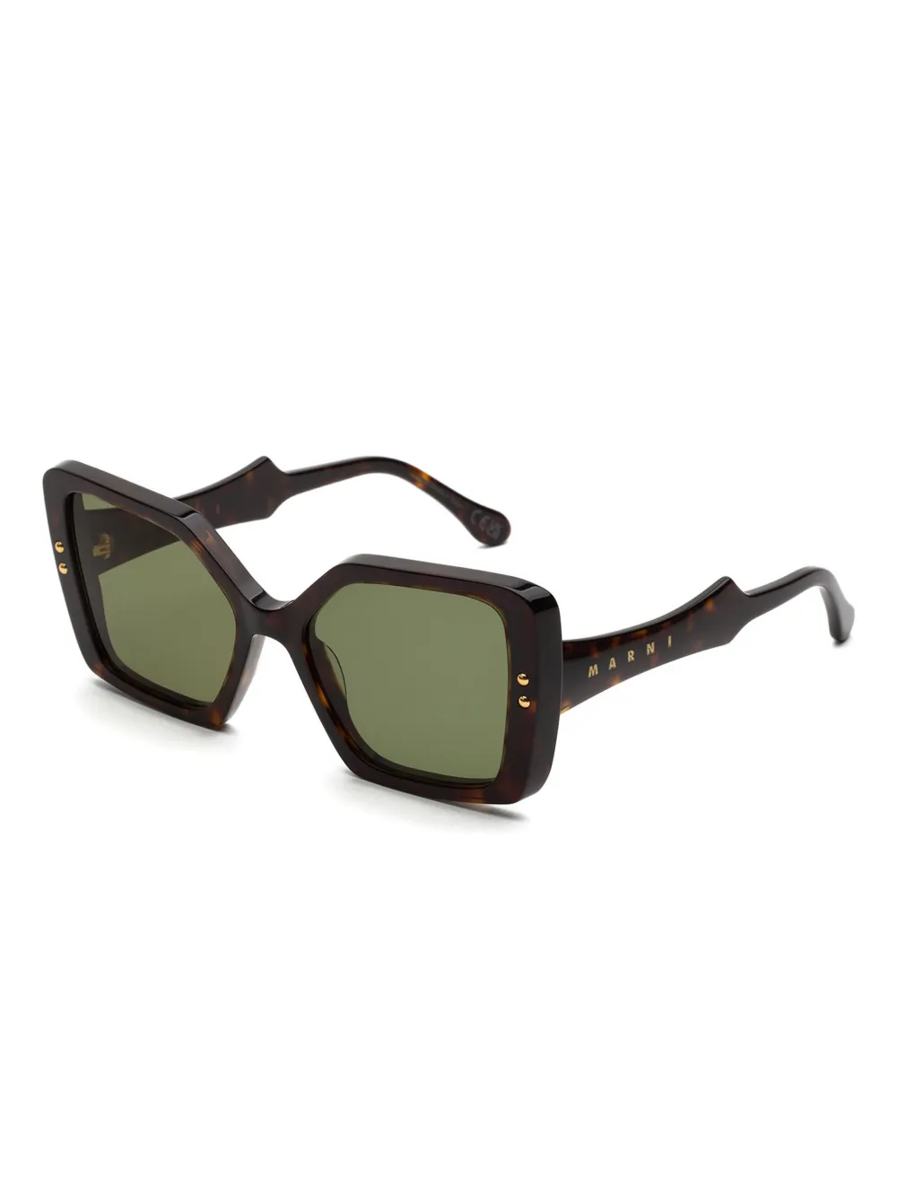 Marni Eyewear Nimrela zonnebril met vierkant montuur - Bruin