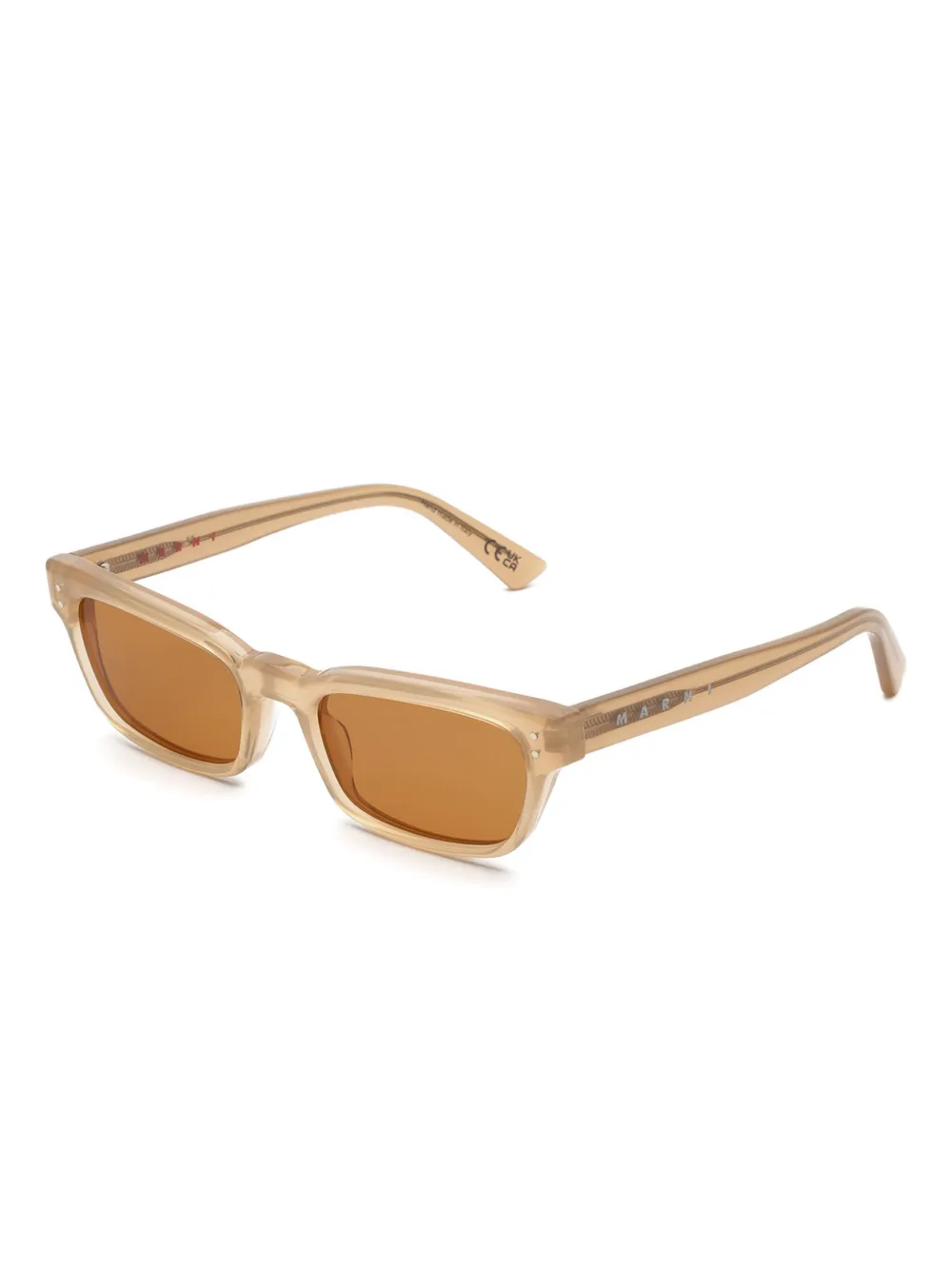 Marni Eyewear Floosa Rectangle-frame Sunglasses In Brown