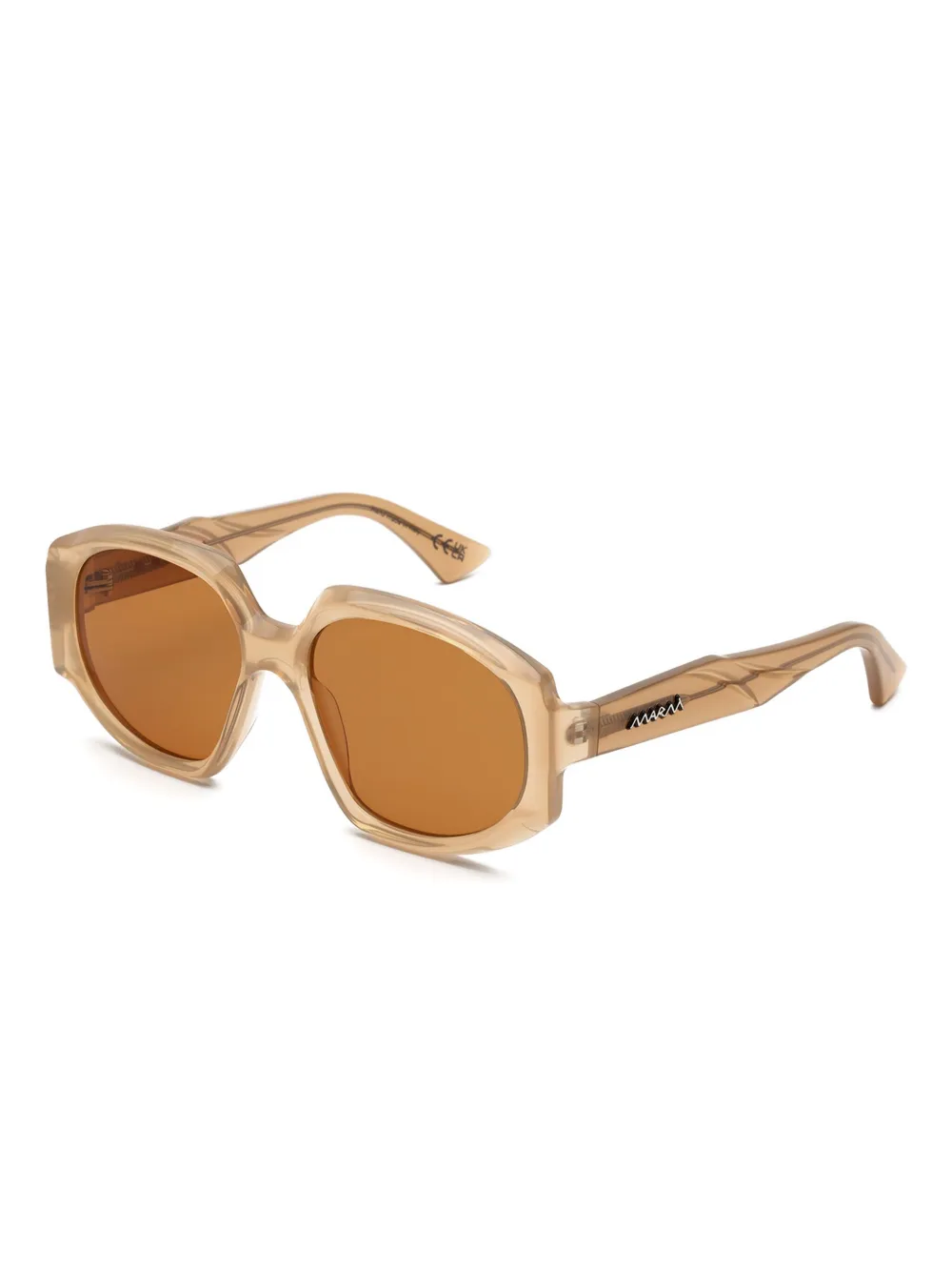 Marni Eyewear Arithiel zonnebril met rond montuur - Bruin