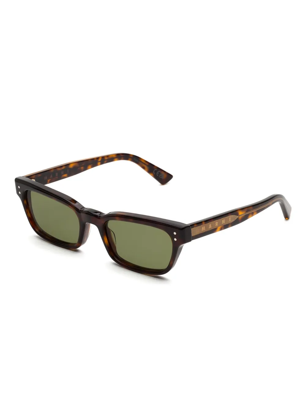 Marni Eyewear Floosa zonnebril met rechthoekig montuur - Bruin