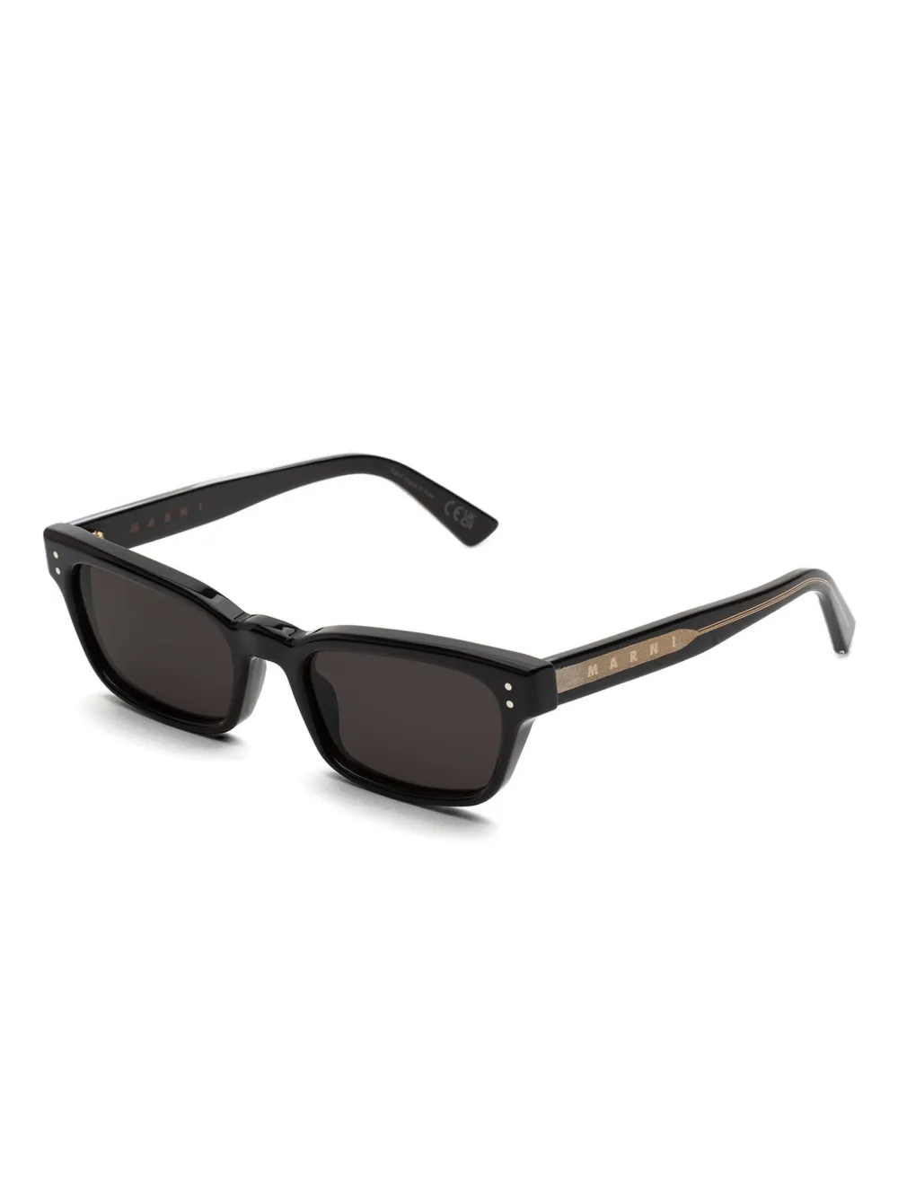 Marni Eyewear Floosa zonnebril met rechthoekig montuur - Zwart