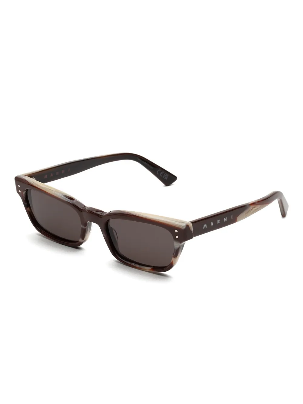 Marni Eyewear Floosa Rectangle-frame Sunglasses In Brown