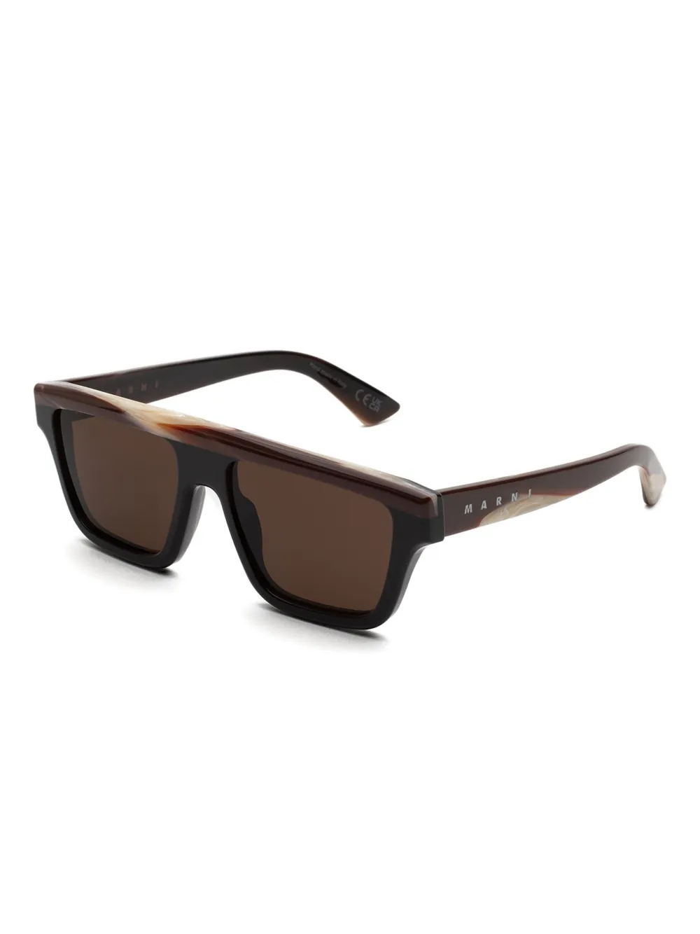 Marni Eyewear Nistakari zonnebril met vierkant montuur - Bruin