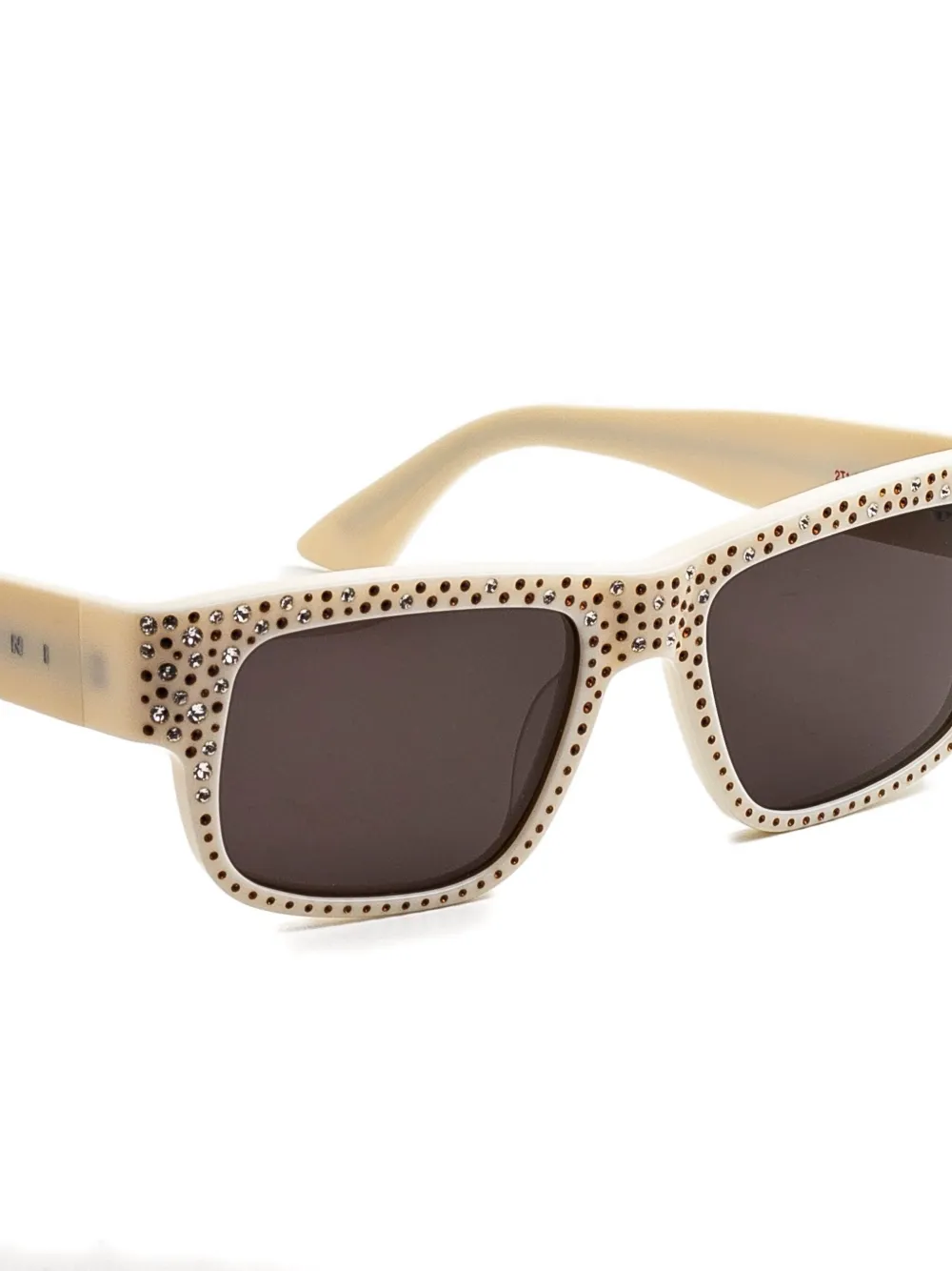 Marni Eyewear Swarovski Rectangle Sunglasses In Neutral