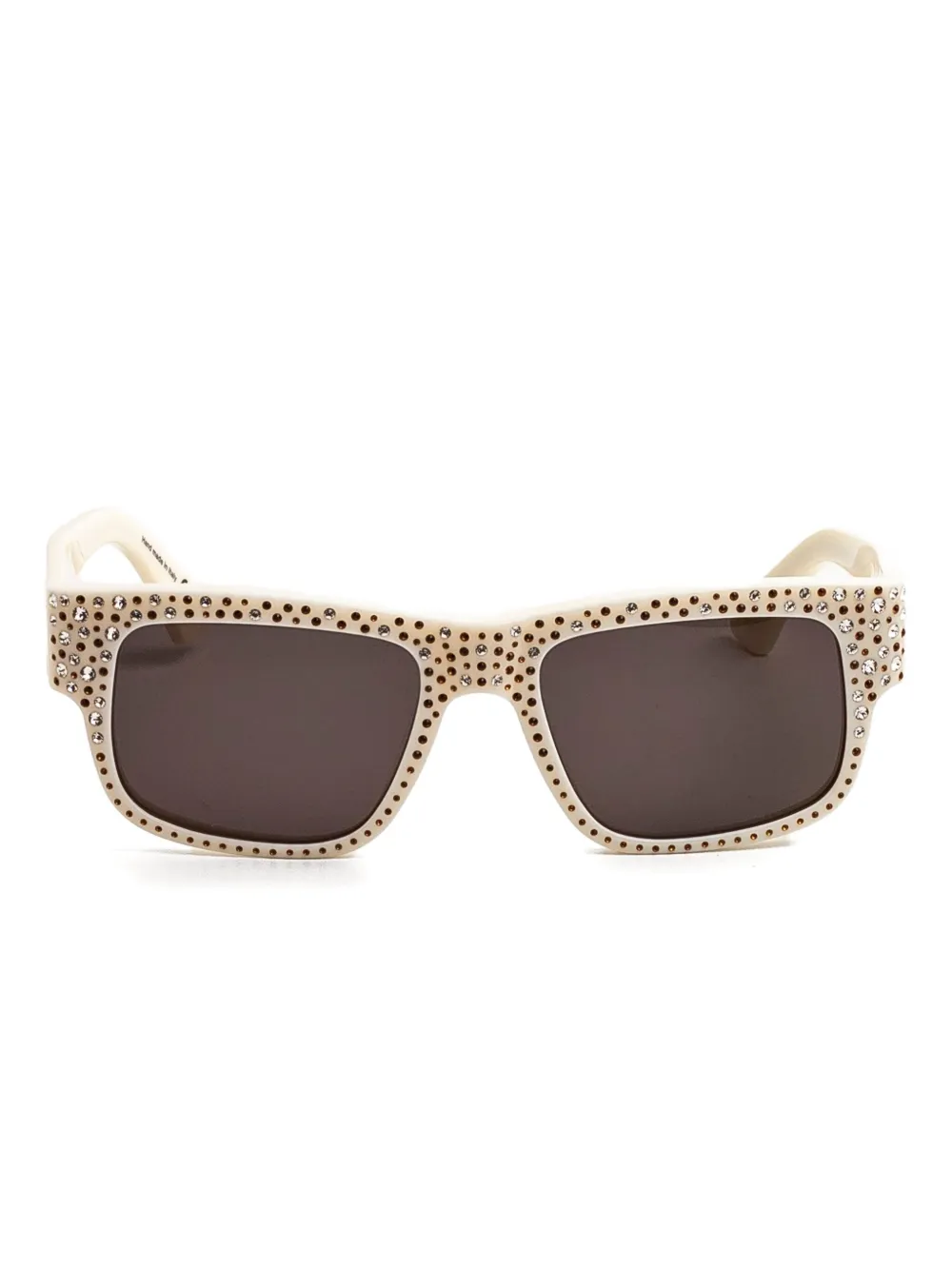 Marni Eyewear Swarovski Rectangle Sunglasses In Neutral