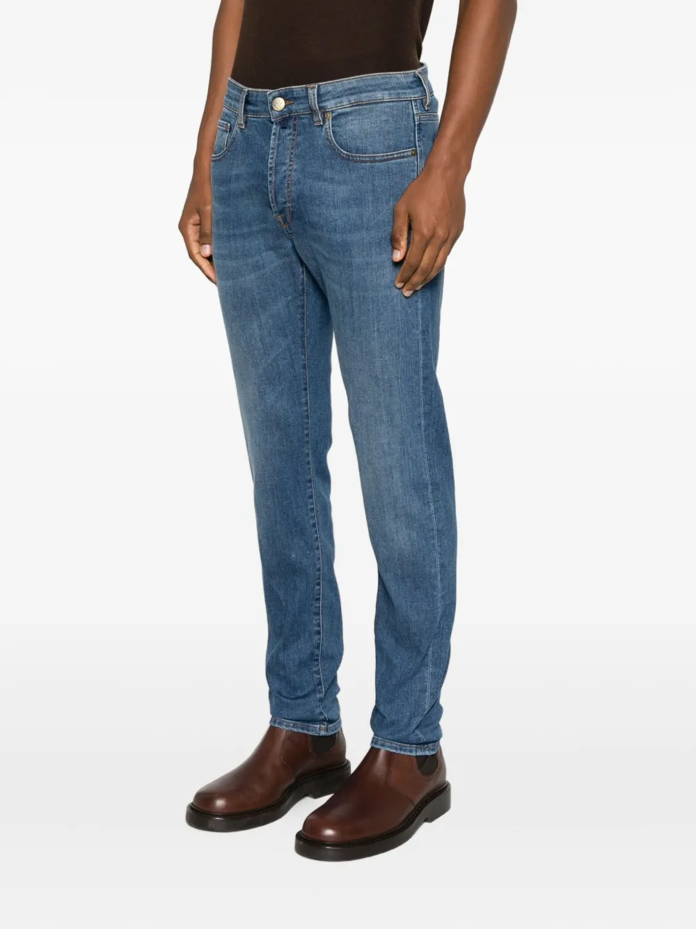 Incotex Jeans met zak Blauw